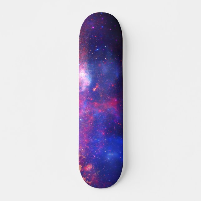 Skateboard Galaxy Stars Universe Sky Blue Space Skateb cósmic (Anverso )