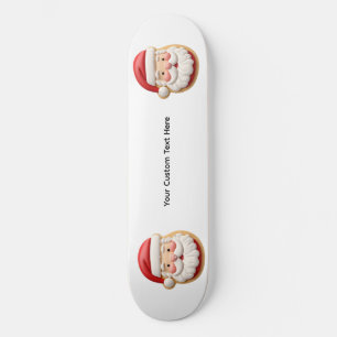 Skateboard Galleta de Navidad de Santa con Texto Personalizad