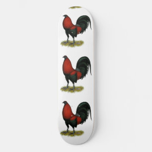 Skateboard Gallo Rojo Negro BB Juego Americano