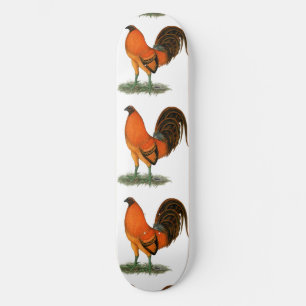 Skateboard Gamecock Ginger Red Roooster