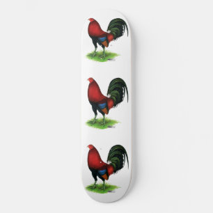 Skateboard Gamecock: rojo oscuro