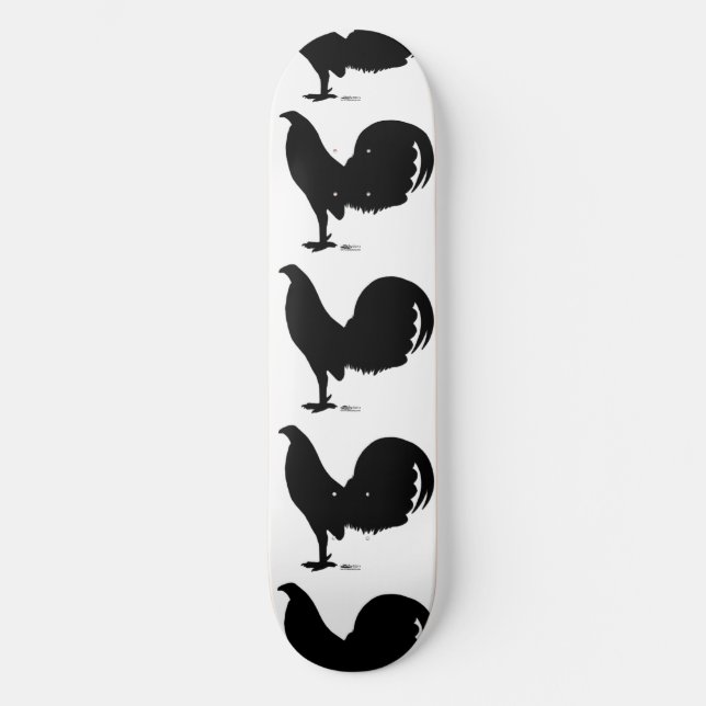 Skateboard Gamecock Rooster Silhouette (Anverso)