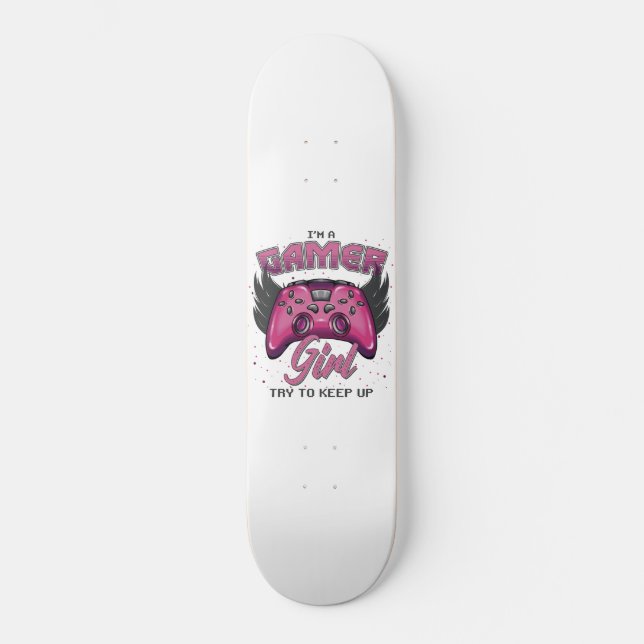 Skateboard Gamer Girl design (Anverso)