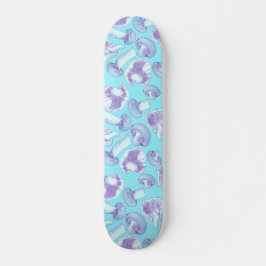 Skateboard Garden Mushrooms azul
