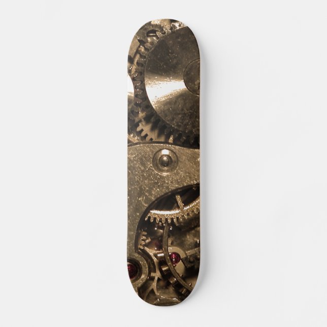 Skateboard Gases de reloj Metalizado Steampunk (Anverso)