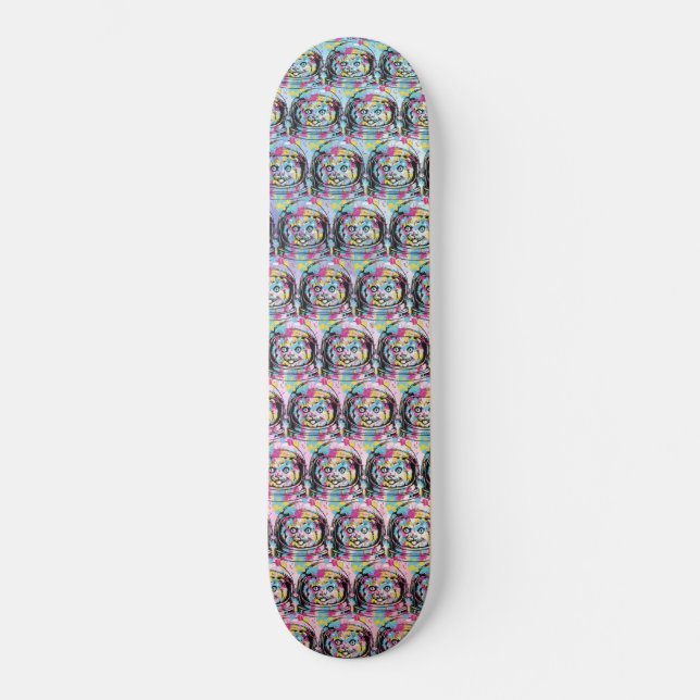 Skateboard Gata Astronauta (Anverso)