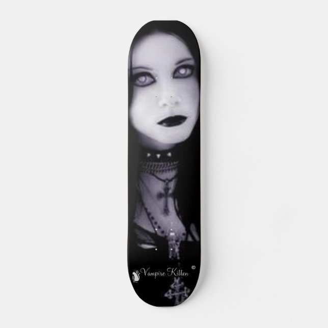 Skateboard Gatito del vampiro - chica del gótico (Anverso)