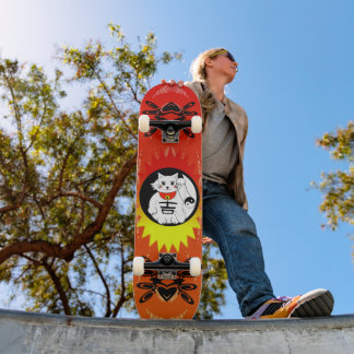 Skateboard Gato afortunado - Maneki Neko significa Beckoning 