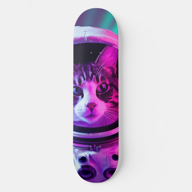 Skateboard gato astronauta (Anverso)