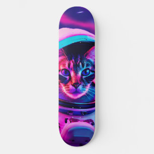 Skateboard gato astronauta