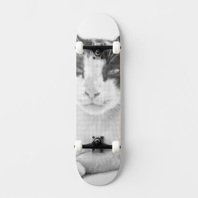 Skateboard Gato Calico Cómic Halftone (Anverso)