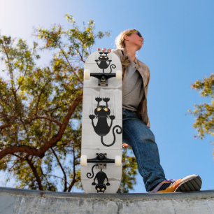 Skateboard Gato cayendo en el divertido personaje de la caric
