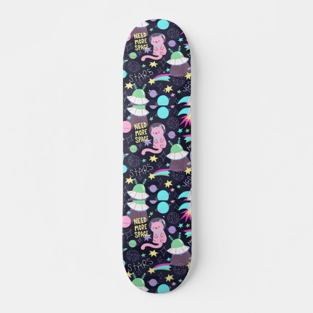 Skateboard Gato de espacio (Anverso )