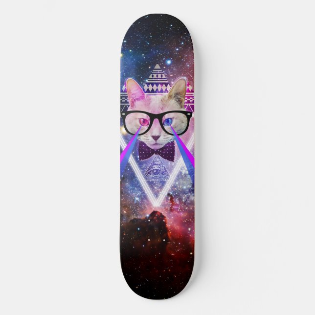 Skateboard Gato de la galaxia del inconformista (Anverso)