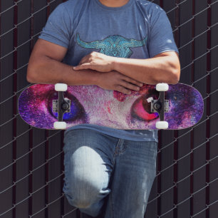 Skateboard Gato de la Galaxia Púrpura