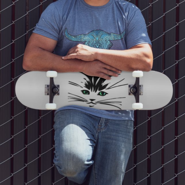 Skateboard Gato de ojos verdes (Exterior 3)