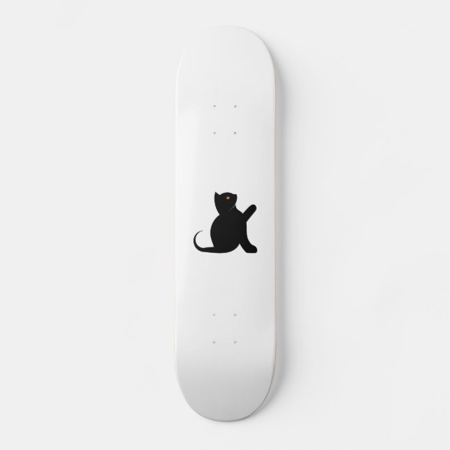 Skateboard Gato diciendo hola (Anverso)