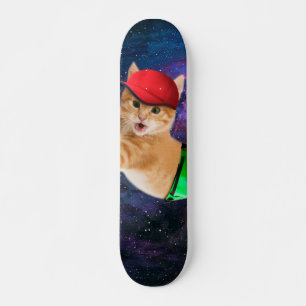 Skateboard Gato espacial con gorras y empaque para patatas