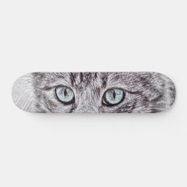Skateboard Gato Gato Gatito Gatito Gatito Con Ojos Azules Lum