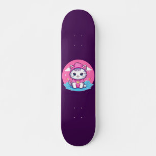 Skateboard Gato Kawaii