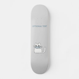 Skateboard Gato lindo con pescado de premio