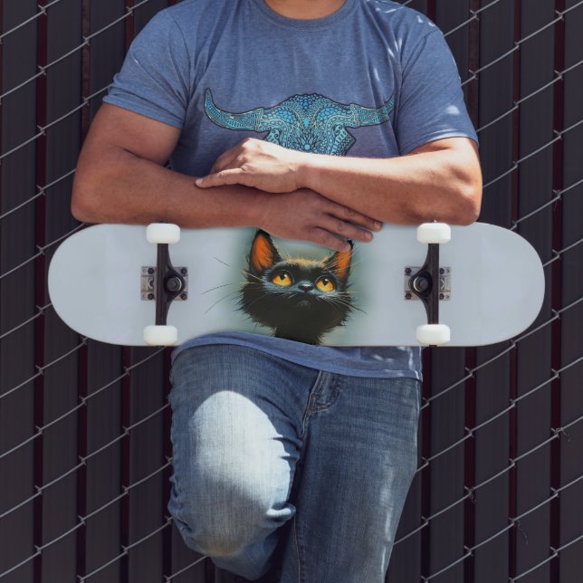 Skateboard Gato negro encantado (Exterior 3)