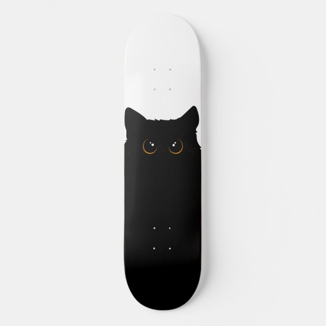 Skateboard Gato Negro Genial (Anverso)