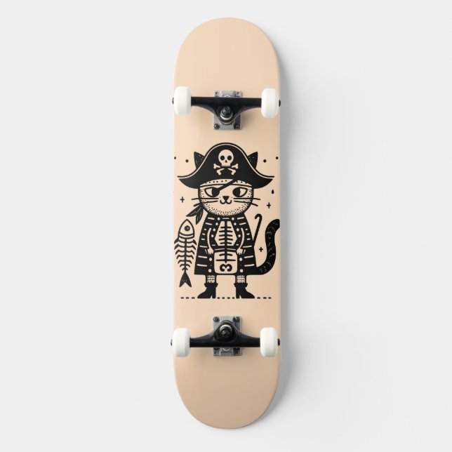 Skateboard Gato pirata (Anverso)