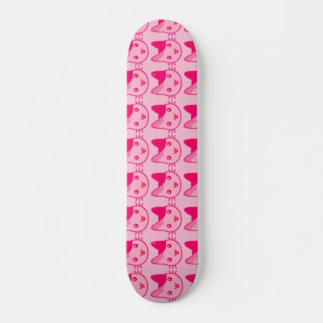 Skateboard Gato rosa (Anverso )