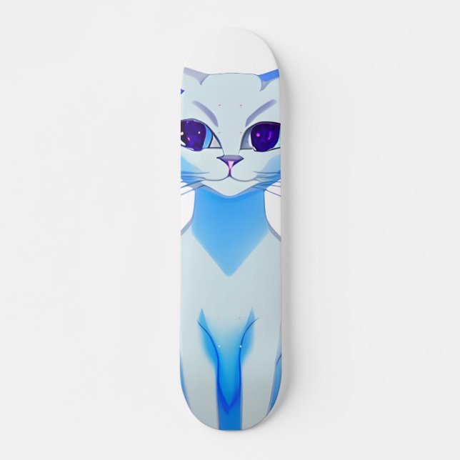 Skateboard Gato siamés elegante (Anverso )