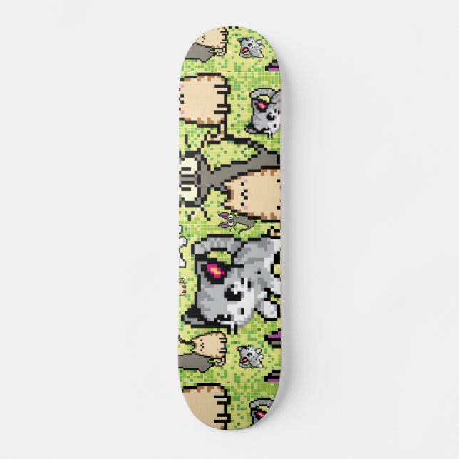 Skateboard Gato y gatito (Anverso)