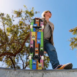 Skateboard Gatos abstractos