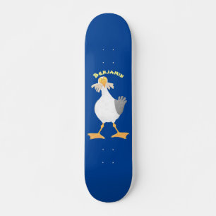 Skateboard Gaviota divertida con personalizado de patatas fri