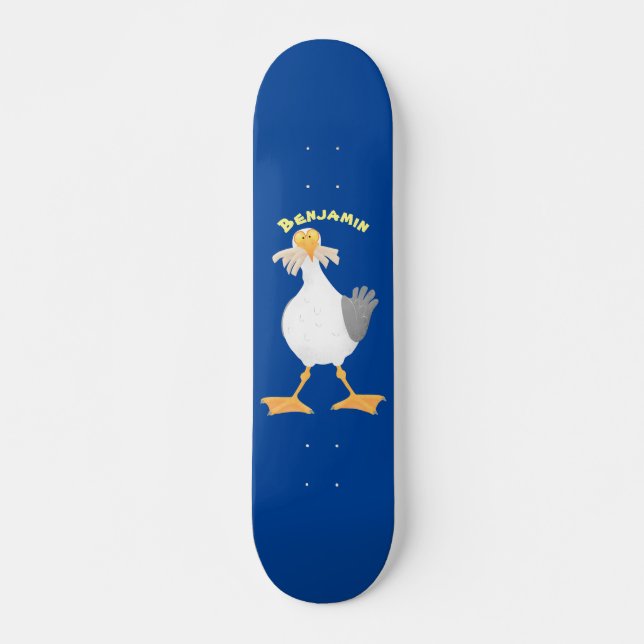 Skateboard Gaviota divertida con personalizado de patatas fri (Anverso )