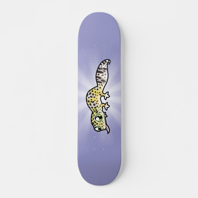 Skateboard Gecko del leopardo del dibujo animado (Anverso )