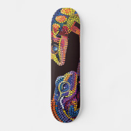 Skateboard Geckos - Estilo aborigen - Cubierta para skateboar
