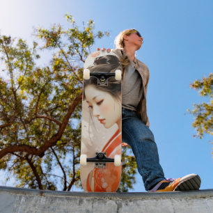 Skateboard Geisha Naranja Ink