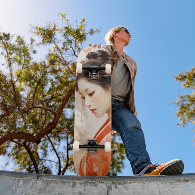Skateboard Geisha Naranja Ink (Exterior 1)