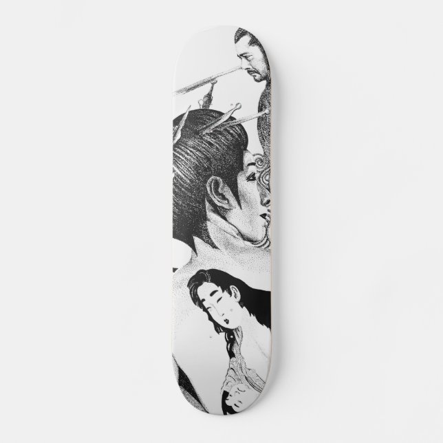 Skateboard Geisha y el samurai (Anverso)