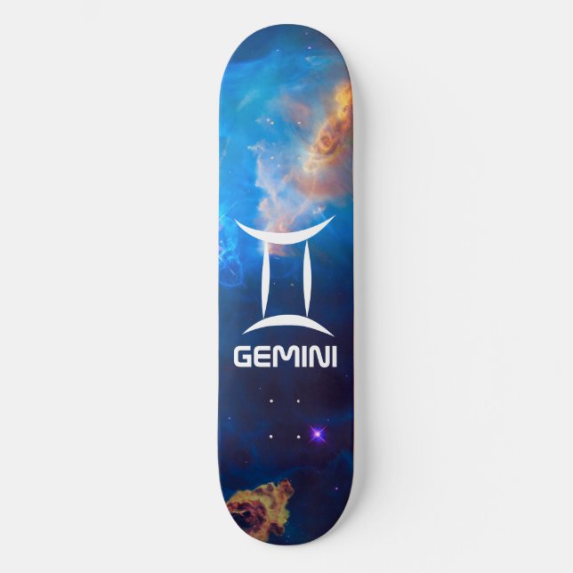 Skateboard Gemini Zodiac Blue (Anverso)