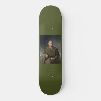 Skateboard General Dwight Eisenhower 5 Star Painted Portrait