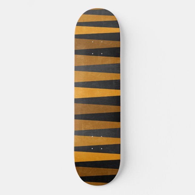 Skateboard Geometric Black Yellow (Anverso)