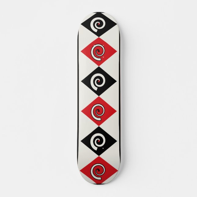 Skateboard Geometric Diamond Spiral (Anverso )