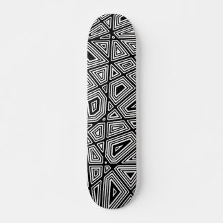Skateboard Geometric II - Negro sobre madera