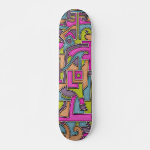 Skateboard Geométrico abstracto Mod de los 60 colorido