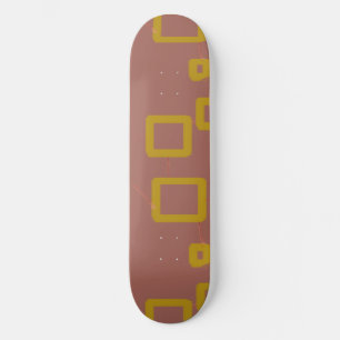Skateboard geométrico marrón