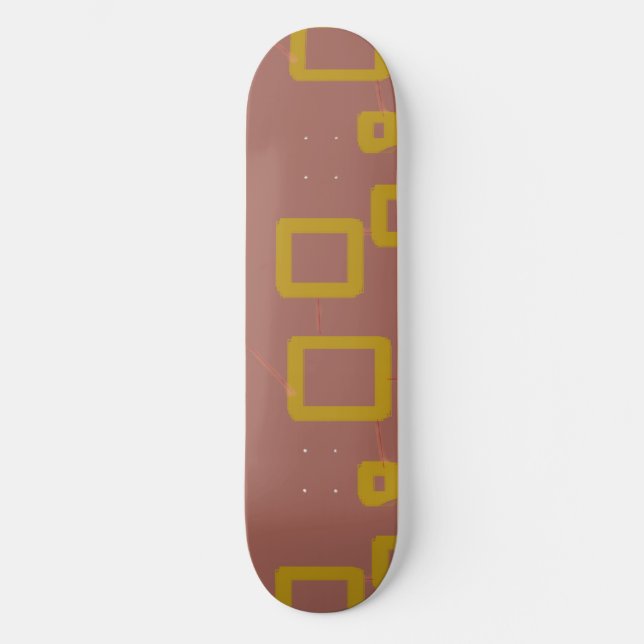 Skateboard geométrico marrón (Anverso)