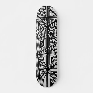 Skateboard Geométrico: negro en blanco