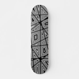 Skateboard Geométrico - Negro sobre blanco