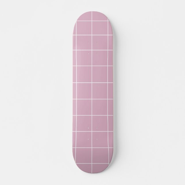 Skateboard Geométrico rosa moderno simple (Anverso )